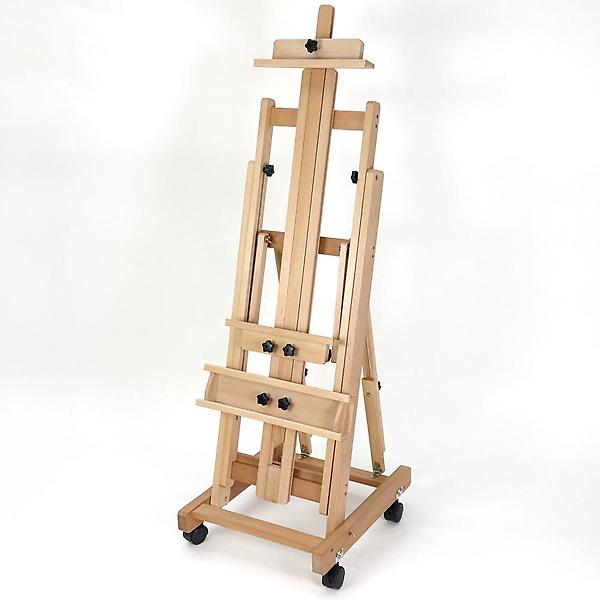  올지 대작 100호이젤 원목 대형 전문가용 수평 이젤 고급 높이각도조절 입시 유화 수채화 미술