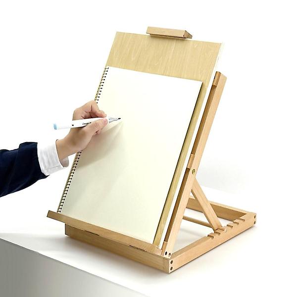  올지 스퀘어 테이블이젤 원목 탁상용 이젤 접이식 책상 좌식 학원 학교 미니 소형 유화 드로잉 스케치