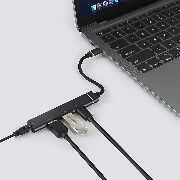 스마텍 4in1 C타입 맥북 노트북 아이패드 멀티 허브 포트 ST-UH200