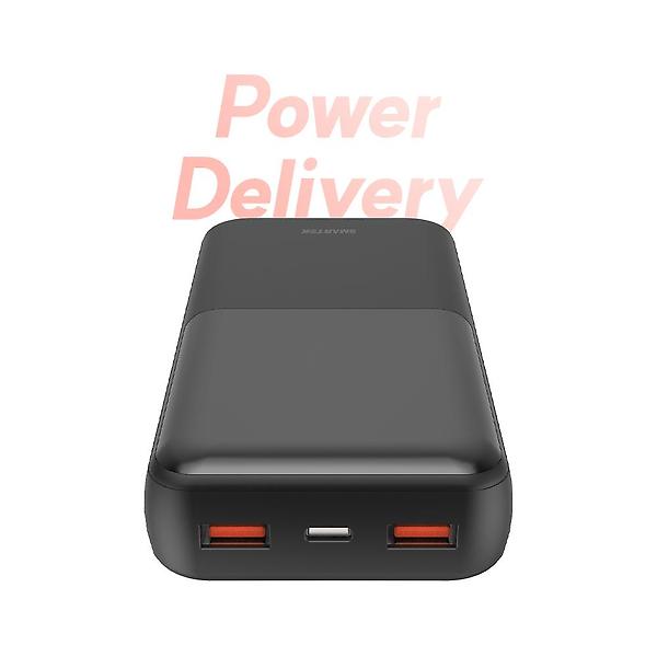  스마텍 LED 3포트 여행용 고속 충전 보조배터리 20000 C타입 USB STPB-QB2