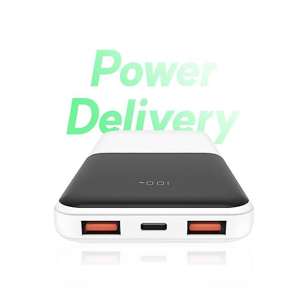  스마텍 LED 3포트 여행용 고속 충전 보조배터리 10000 C타입 USB STPB-QB1
