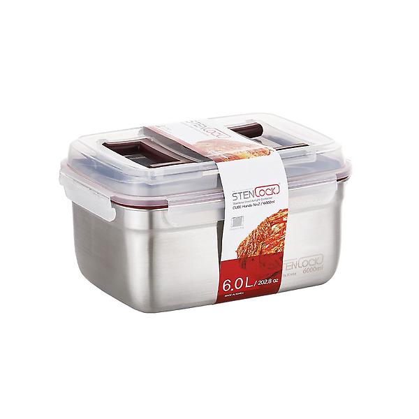  스텐락 국산 스텐밀폐용기 스텐김치통 큐브 핸디 2호 6.0L