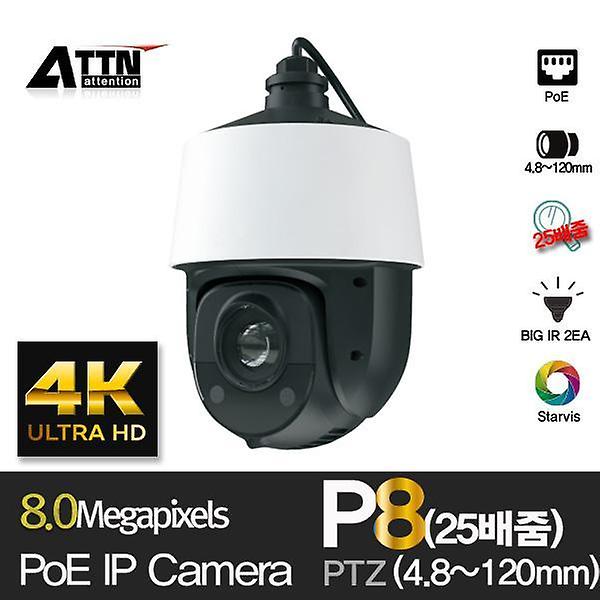  P8_PoE PTZ   800만화소 적외선 저조도 스피드돔 PTZ 25배줌 4.8~120mm Array Big IR 2pcs 가시거리 150M