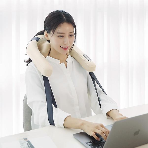 포유넥 무선 온열 목 어깨 승모근 마사지기 MVP-705