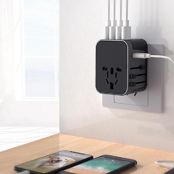  포램 5포트 해외 여행 어댑터 USB-C 돼지코 콘센트 110V 220V TA-04