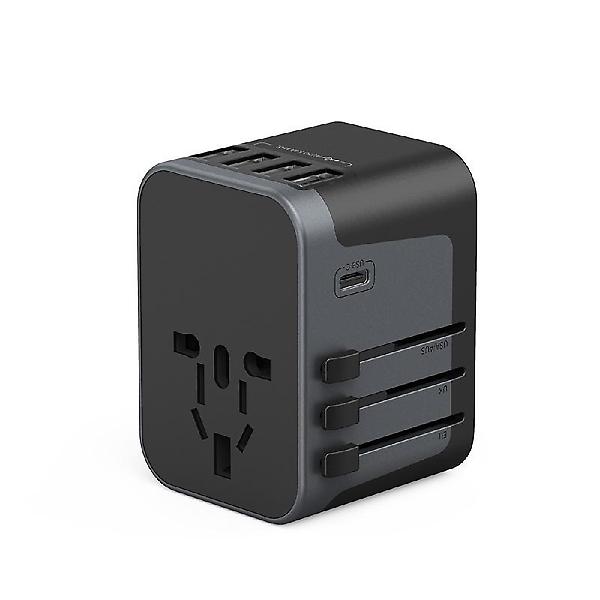  포램 5포트 해외 여행 어댑터 USB-C 돼지코 콘센트 110V 220V TA-04