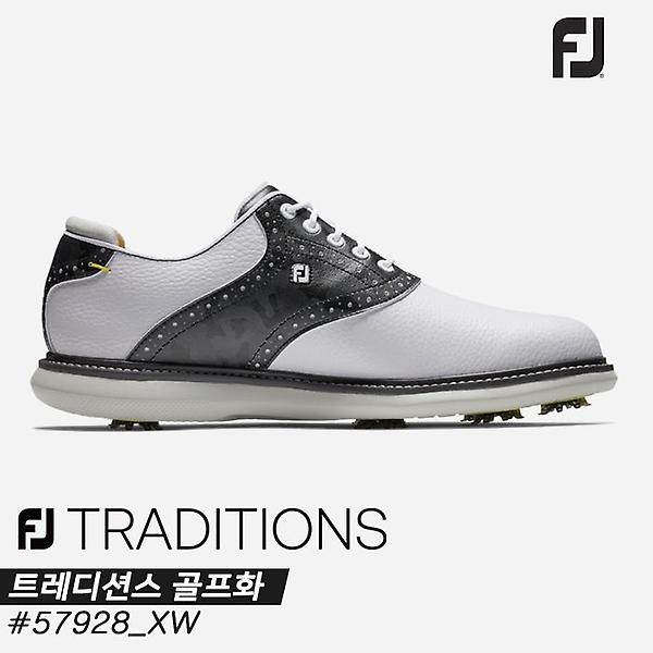  풋조이 2024  FJ 트레디션스(FJ TRADITIONS) 골프화[57928/XW/화이트+블랙+그레이][남성용]