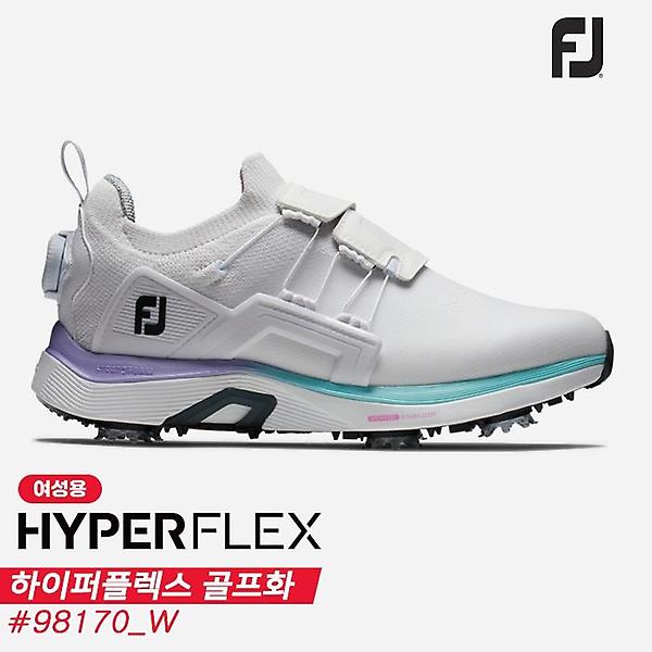  풋조이 2024  하이퍼플렉스(HYPERFLEX) 보아 골프화[98170/W/화이트+퍼플+블루][여성용]