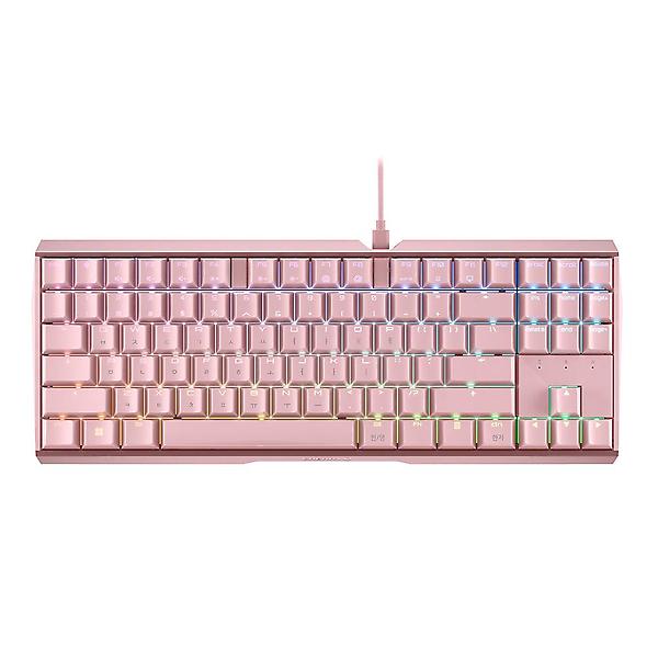  체리 MX 3.0S TKL RGB 기계식 키보드 핑크 저소음적축