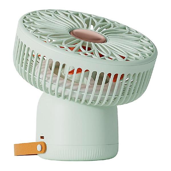  소싱 썬플라워 탁상용 벽걸이 타프팬 멀티 미니 무선 선풍기 럭키 썬 그린