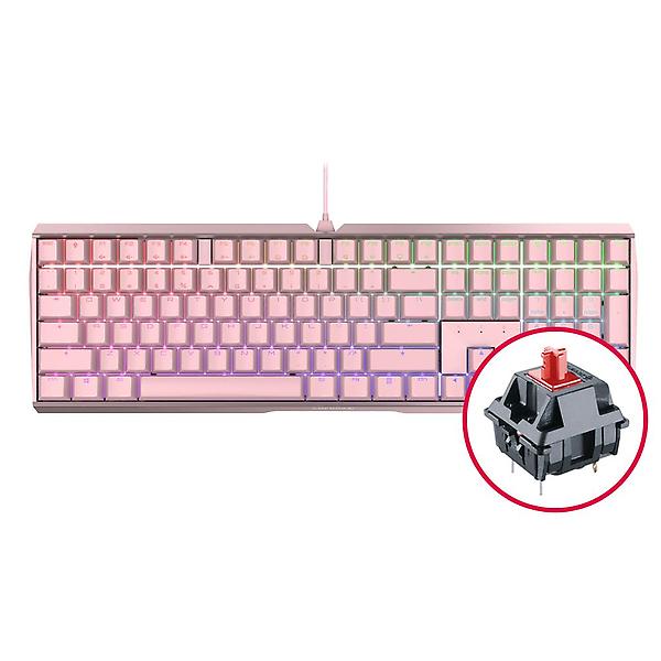  체리 MX 3.0S RGB 기계식 키보드 핑크 적축