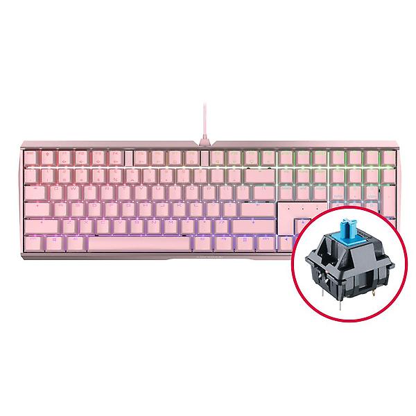  체리 MX 3.0S RGB 기계식 키보드 핑크 청축