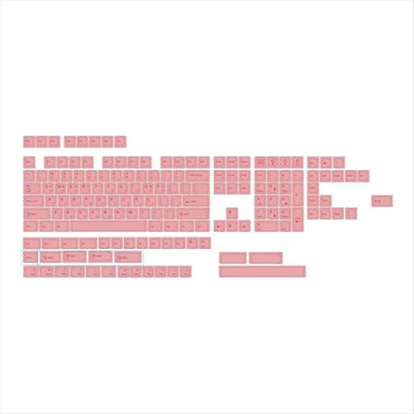  PC 투명 실크인쇄 한글 영문 키캡 165키 커스텀 기계식키보드 베이비핑크