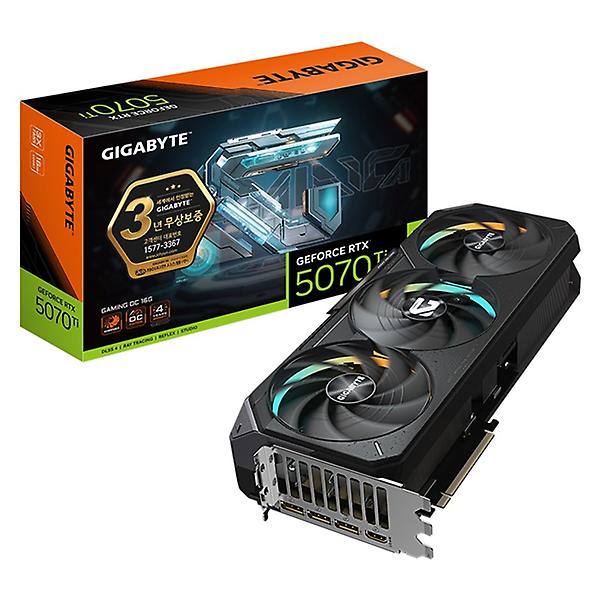  [GIGABYTE] 지포스 RTX 5070 Ti GAMING OC D7 16GB /제이씨현