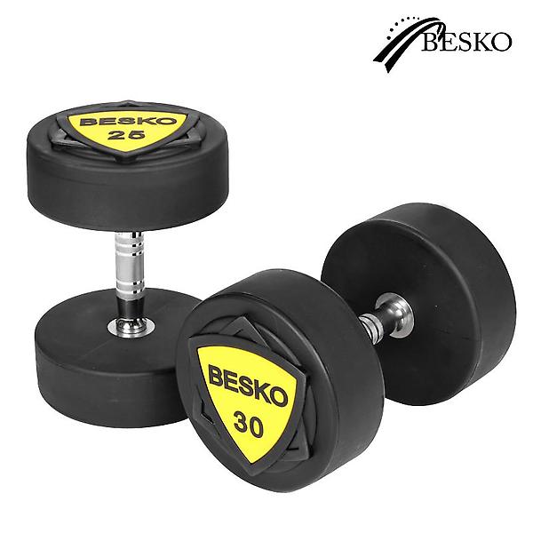  베스코 프리미엄 우레탄TPU덤벨 22kg 엠보싱그립