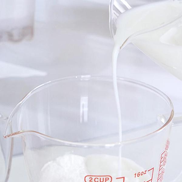 코코비아 내열유리 뚜껑 계량컵 500ml 주방 베이킹 이유식 비커