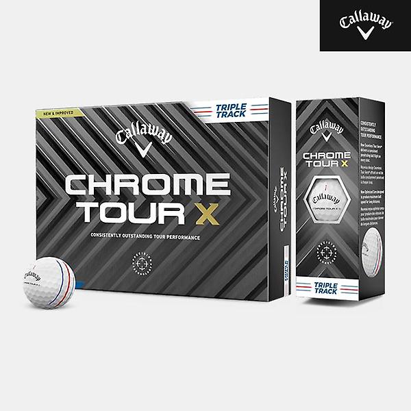  [캘러웨이코리아정품]2024 캘러웨이 크롬 투어 X 트리플트랙 골프볼[남여공용][화이트][4피스/12알]
