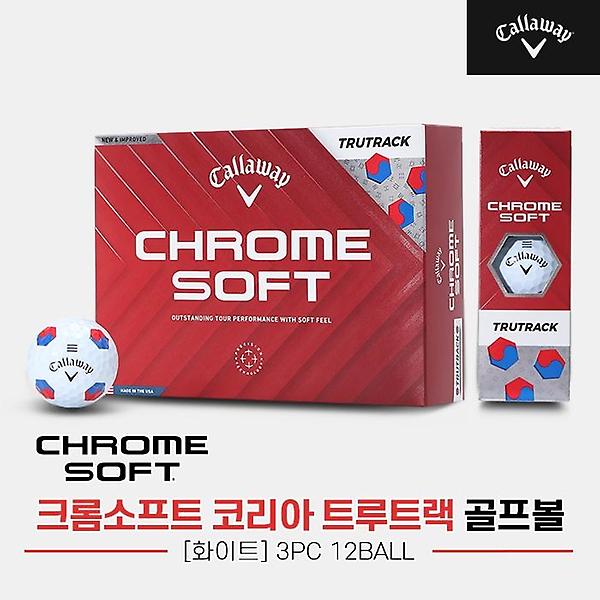  2024 캘러웨이 크롬소프트 코리아 트루트랙 골프볼[남여공용][화이트][3피스 12알]