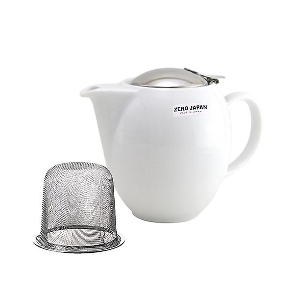  제로재팬 티포트 라운드 350ml 화이트 (BBN-01WH) 도자기 티팟세트