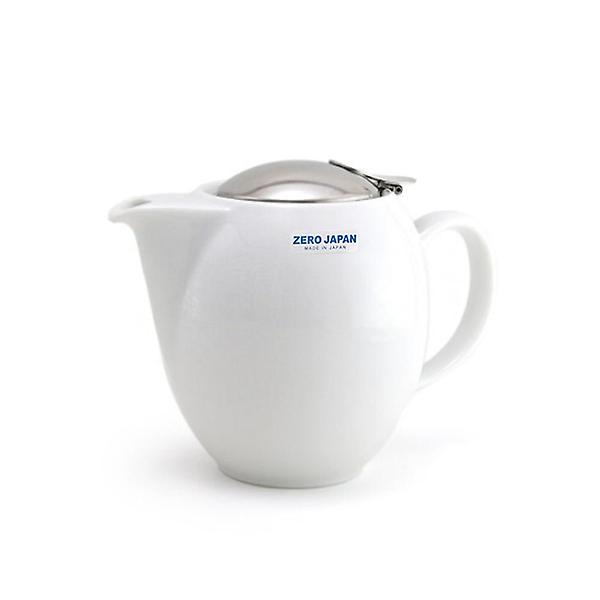  제로재팬 티포트 라운드 350ml 화이트 (BBN-01WH) 도자기 티팟세트