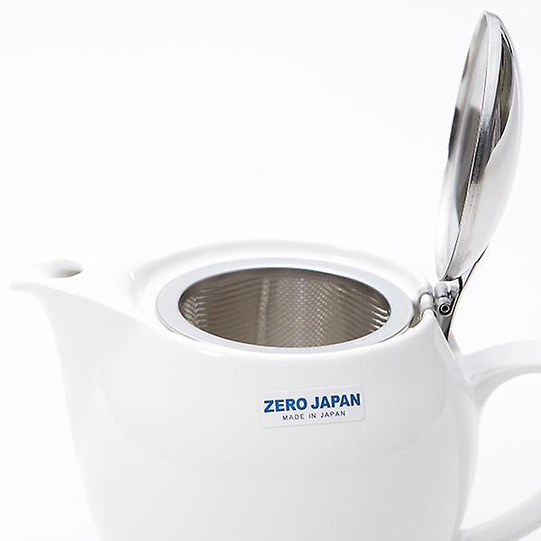  제로재팬 티포트 라운드 350ml 화이트 (BBN-01WH) 도자기 티팟세트