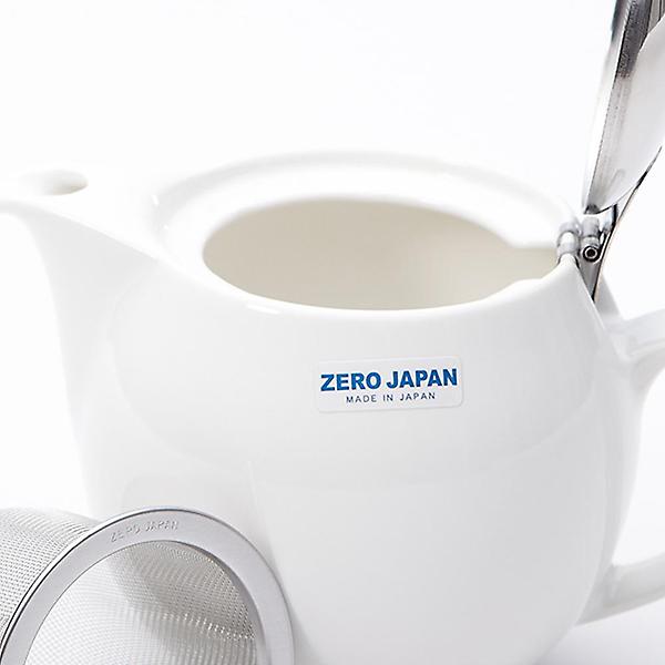  제로재팬 티포트 라운드 350ml 화이트 (BBN-01WH) 도자기 티팟세트