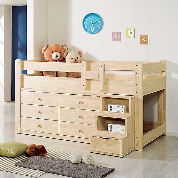  아이앤 루나 미송 원목 벙커 와이드형 SS 침대 세트 FI