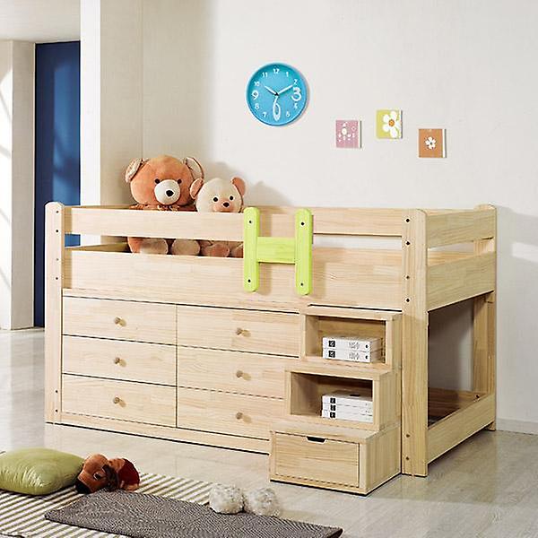  아이앤 루나 미송 원목 벙커 와이드형 SS 침대 세트 FI