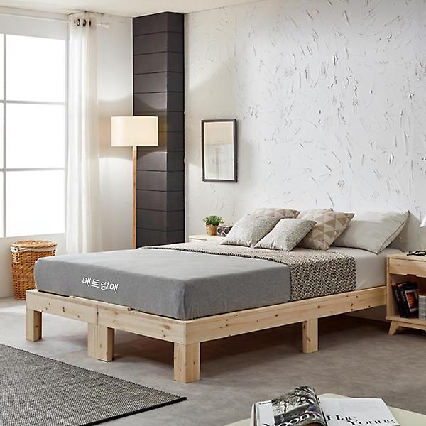  아이앤 레드파인 평상형 퀸 침대 FI