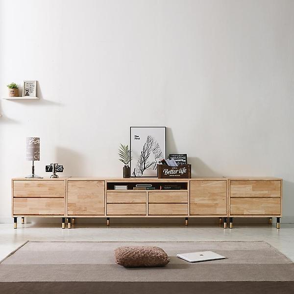  아이앤 렐리 3000 고무나무원목 거실장 FI