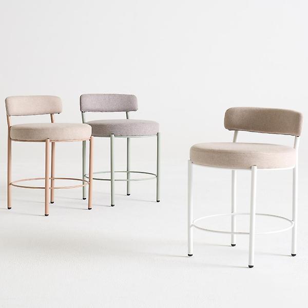  아이앤 그린트 패브릭 등받이 스툴 FU