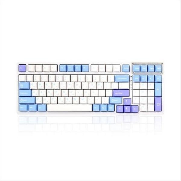  AULA F98 PBT RGB 풀윤활 유무선 기계식 블루 화이트 퍼플 한글