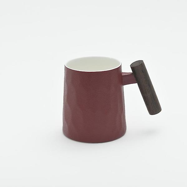  고원 계수나무 머그컵 500ml 와인 해머무늬 도자기 머그잔