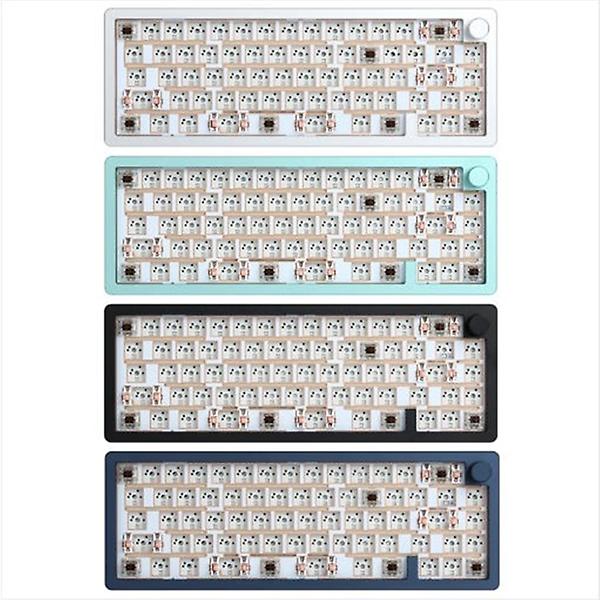  SPM AL68A 스플릿 VIA 유무선 풀 알루미늄 핫스왑 커스텀 기계식 키보드 베어본 DIY KIT 네이비 