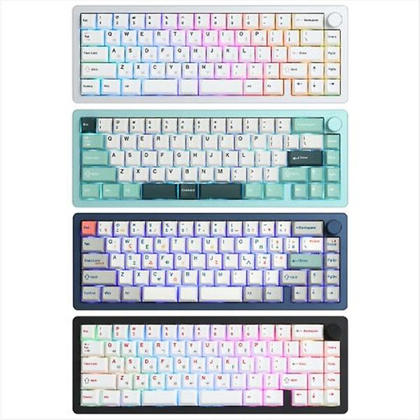  SPM AL68A 스플릿 VIA 유무선 풀 알루미늄 핫스왑 커스텀 기계식 키보드 베어본 DIY KIT 네이비 