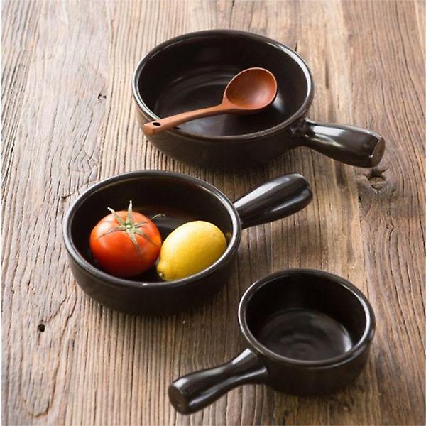  모던디자인 손잡이뚝배기 대 21CM 내열 도자기 직화팬