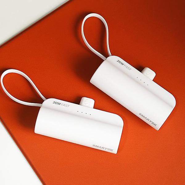  스마텍 5000mAh 20W 고속충전 미니 보조배터리(8핀/C타입) STPB-DB20+