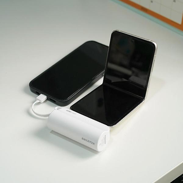  스마텍 5000mAh 20W 고속충전 미니 보조배터리(8핀/C타입) STPB-DB20+