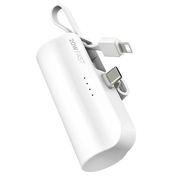  스마텍 5000mAh 20W 고속충전 미니 보조배터리(8핀/C타입) STPB-DB20+