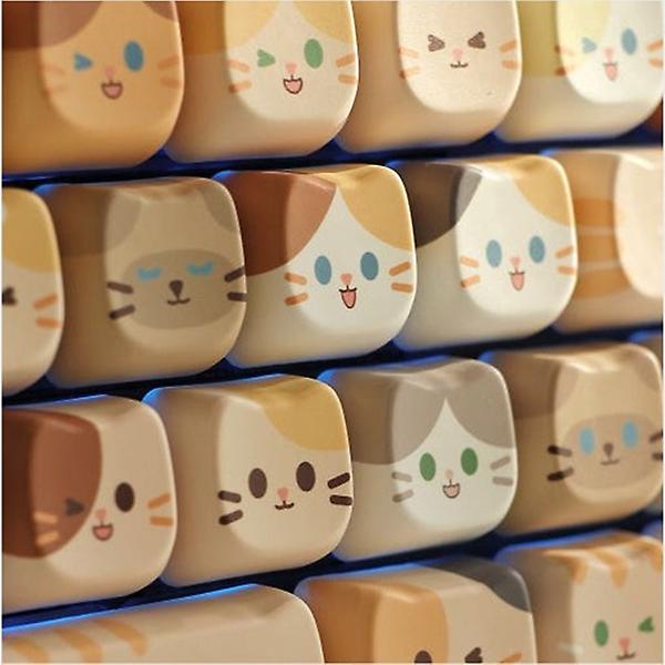 SPM Soulcat 고함량 PBT 고양이 집사 염료승화 영문 키캡 142키 커스텀키보드 교체용 (쫑긋고양이)