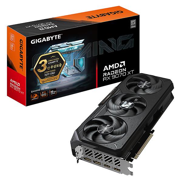  [GIGABYTE] 라데온 RX 9070 XT GAMING OC D6 16GB / 제이씨현