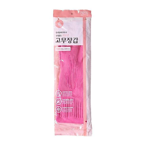  롯데 이라이프 고무장갑 중 핑크