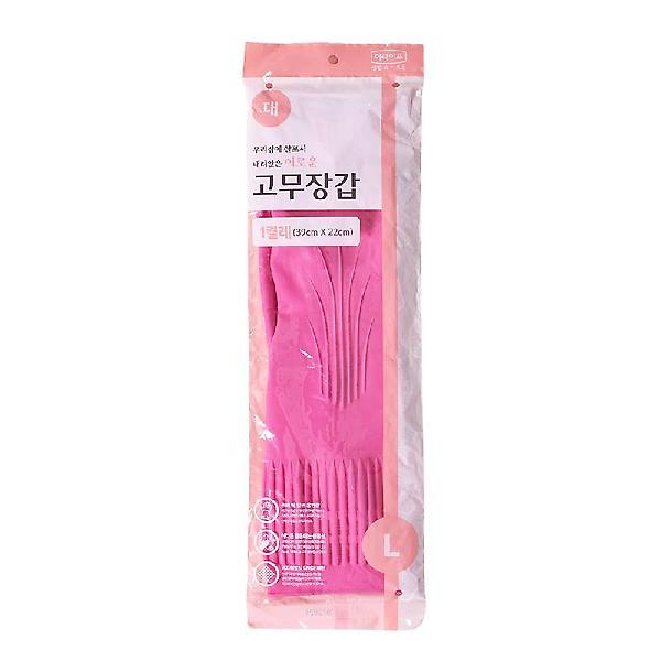  롯데 이라이프 고무장갑 대 핑크