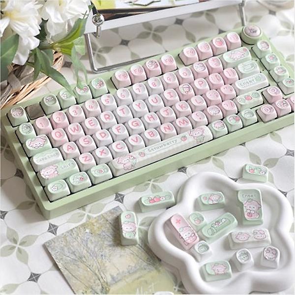  SPM Soulcat 고함량 PBT 염료승화 영문 키캡 141키 커스텀키보드 교체용 (딸기양)