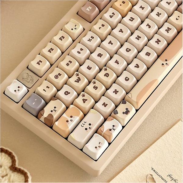  SPM Soulcat 고함량 PBT 반려동물 염료승화 영문 키캡 143키 커스텀키보드 교체용 (쫑긋강아지 대가족)