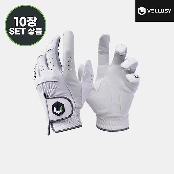 2023 벨루시 파워그립 소프트 남성(POWER GRIP SOFT) 합피 골프장갑[화이트][남성용/왼손착용][10장묶음]
