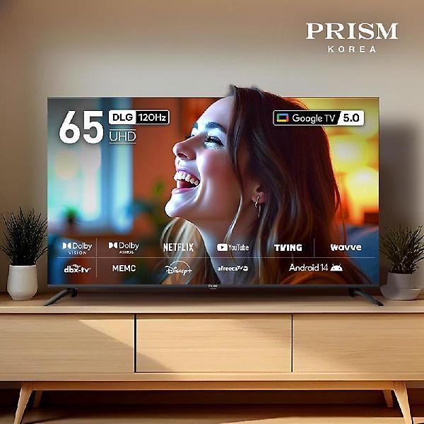  프리즘 CP65G5 165cm 구글5.0 스마트 4K UHD TV 120Hz 프리핫키 지원