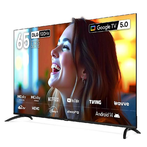  프리즘 CP65G5 165cm 구글5.0 스마트 4K UHD TV 120Hz 프리핫키 지원