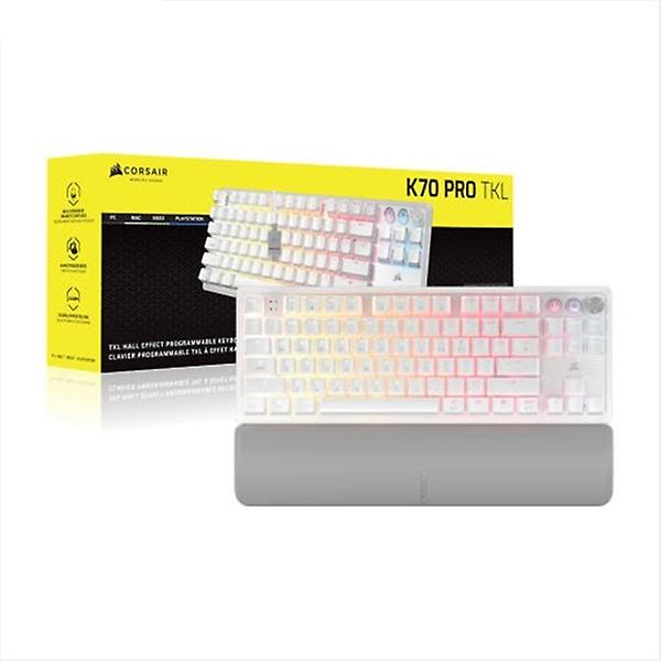  커세어 K70 PRO TKL MGX 래피드트리거 게이밍 기계식 키보드 화이트