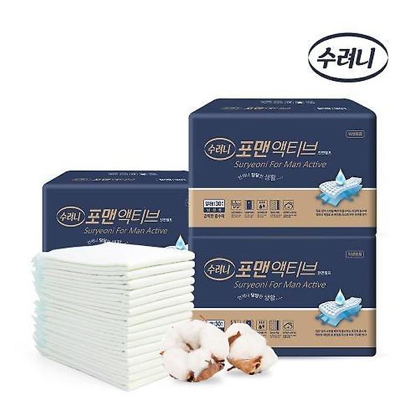  수려니 포맨 액티브 남성용 속기저귀 180매 성인용 요실금 기저귀